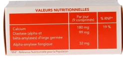 Amylodiastase Digest goût framboise mandarine - boîte de 40 comprimés à croquer