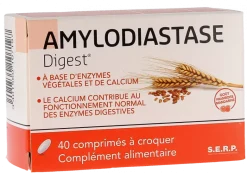 Amylodiastase Digest goût framboise mandarine - boîte de 40 comprimés à croquer