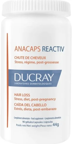 Anacaps reactiv pour cheveux et ongles Ducray - boîte de 3x30 capsules à avaler