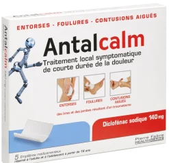 Antalcalm 140 mg emplâtre médicamenteux - boite de 5 emplâtres