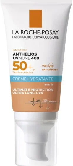 Anthelios UVmune 400 Crème hydratante SPF50+ Teinté La Roche-Posay - tube de 50 ml