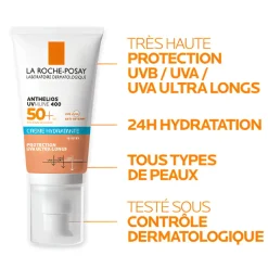 Anthelios UVmune 400 Crème hydratante SPF50+ Teinté La Roche-Posay - tube de 50 ml