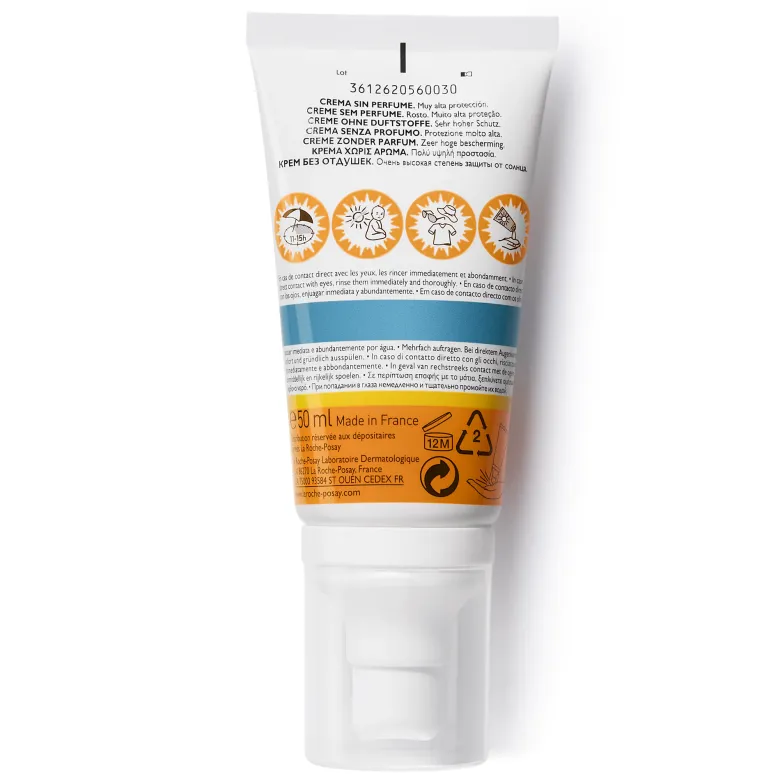 Anthelios UVmune 400 Crème hydratante SPF50+ sans parfum La Roche-Posay - tube de 50 ml