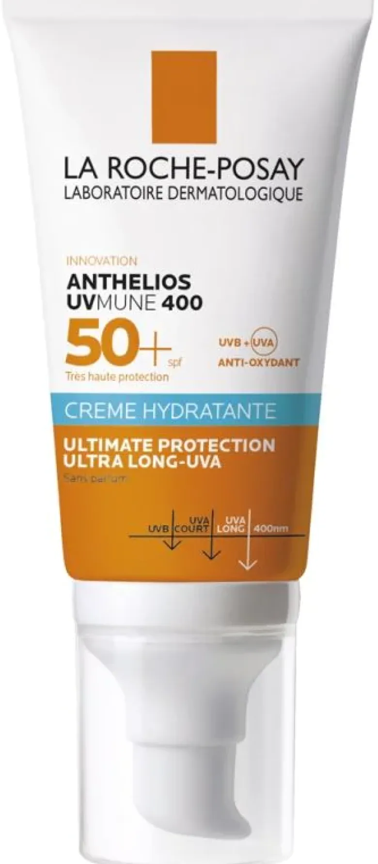 Anthelios UVmune 400 Crème hydratante SPF50+ sans parfum La Roche-Posay - tube de 50 ml