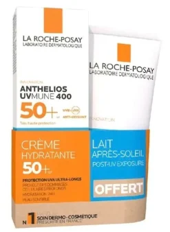 Anthelios UVmune 400 Crème hydratante SPF50+ La Roche-Posay - tube de 50ml + lait après-soleil 75ml offert