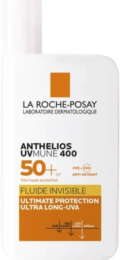 Anthelios UVMune 400 Fluide solaire invisible SPF 50+ La Roche-Posay - flacon de 50ml