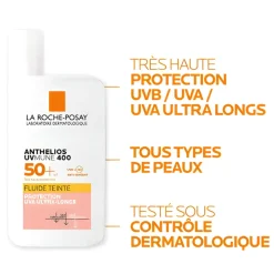 Anthelios UVmune 400 Fluide teinté SPF50+ La Roche-Posay - flacon de 50 ml