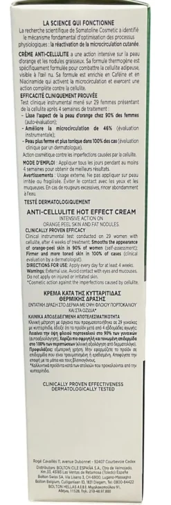 Anti-cellulite crème effet chaud Somatoline Cosmetic - tube de 250ml