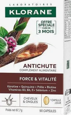 Antichute force&vitalité Klorane - boite de 90 capsules