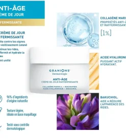 Anti-âge jour crème raffermissante Granions - pot de 50ml
