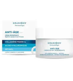 Anti-âge nuit crème régénérante Granions - pot de 50ml