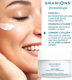 Anti-âge nuit crème régénérante Granions - pot de 50ml