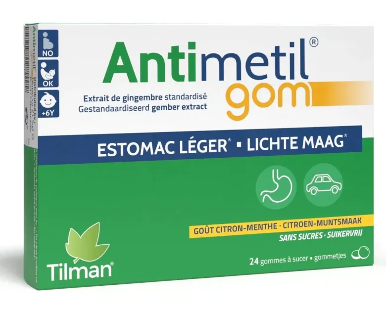 Antimetil gom états nauséeux Tilman - boite de 24 gommes