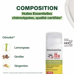 Anti-moustiques et tiques Pranarôm - roll-on de 75ml