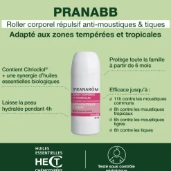 Anti-moustiques & tiques pour bébé Pranarôm - roll-on de 30ml