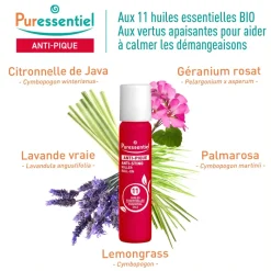 Anti-pique roller apaisant Bio Puressentiel - roll-on de 5 ml