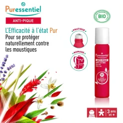Anti-pique roller apaisant Bio Puressentiel - roll-on de 5 ml