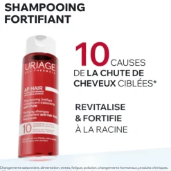 AP Hair chute et croissance Shampooing fortifiant anti-chute Uriage - flacon de 200 ml