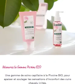 Après-shampoing apaisant et anti-irritant à la Pivoine Klorane - tube de 150ml