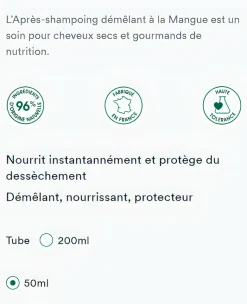 Après-shampoing cheveux secs à la mangue Klorane - tube de 50 ml