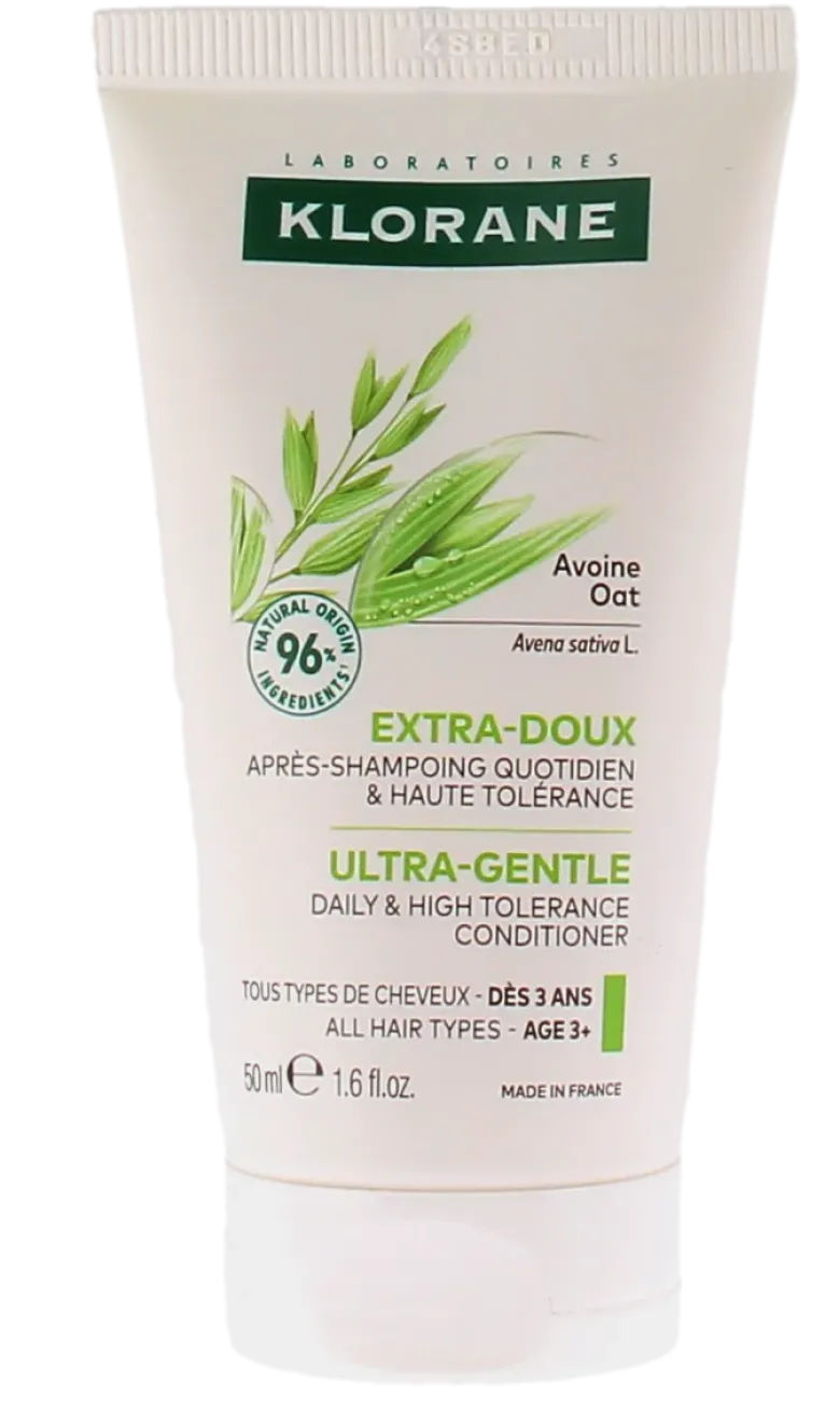 Après-shampoing extra-doux avoine Klorane - tube de 50ml