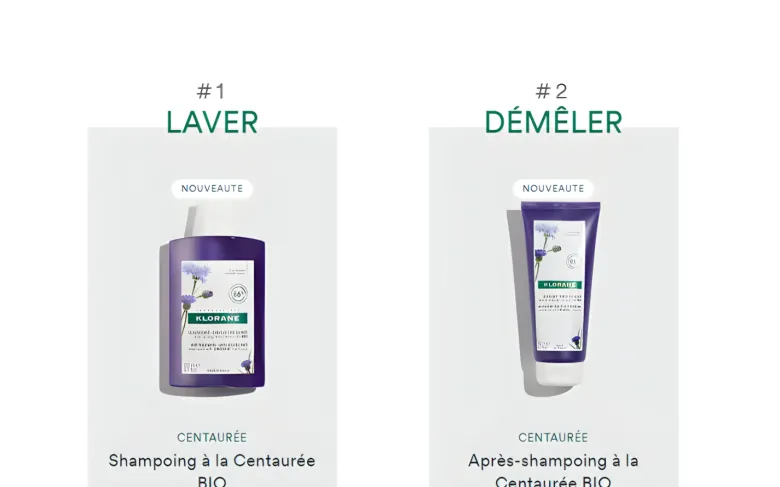 Après-shampooing déjaunissant Centaurée bio Klorane - tube de 200 ml