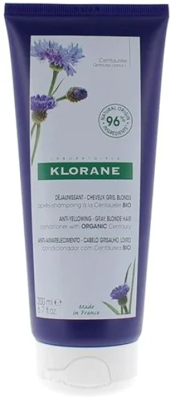 Après-shampooing déjaunissant Centaurée bio Klorane - tube de 200 ml