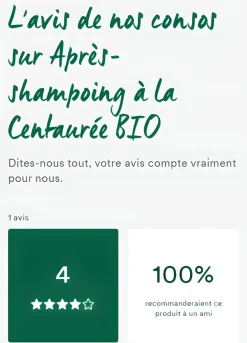 Après-shampooing déjaunissant Centaurée bio Klorane - tube de 200 ml