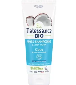 Après-shampooing extra-doux coco bio Natessance - tube de 200ml