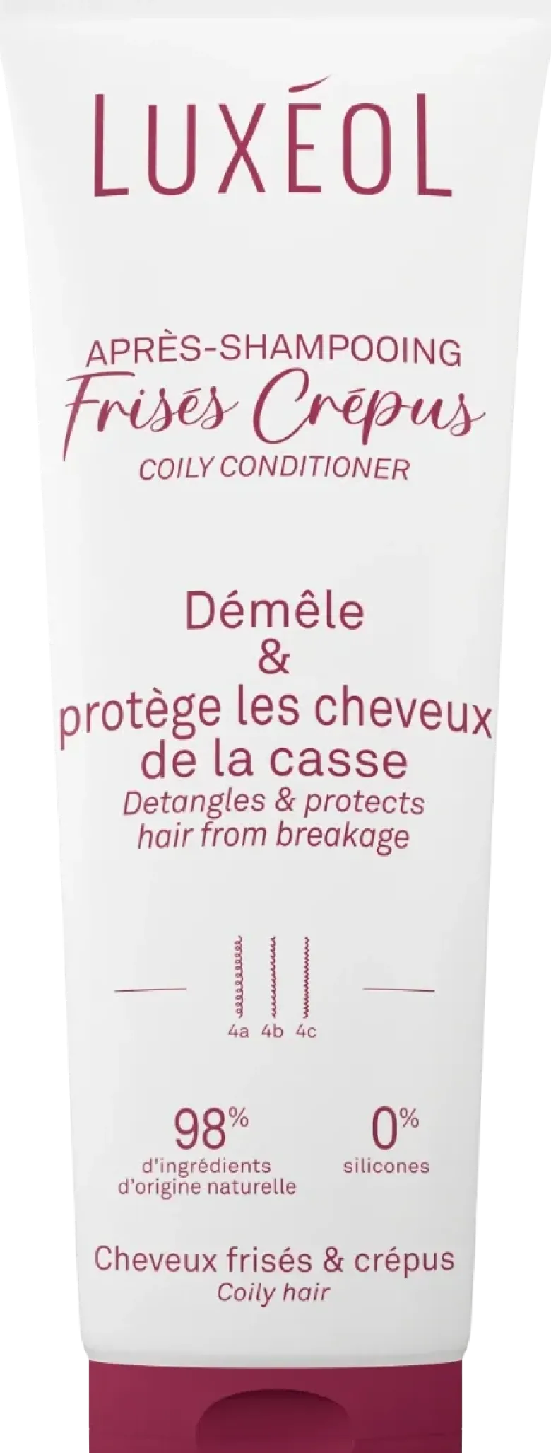Après-shampooing frisés crépus Luxéol - tube de 250ml
