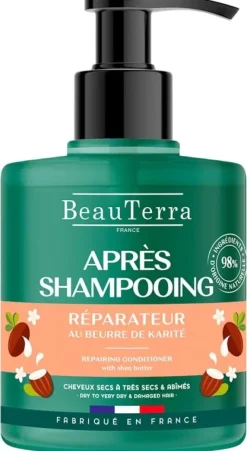 Après-shampooing réparateur Beauterra - flacon-pompe de 500ml