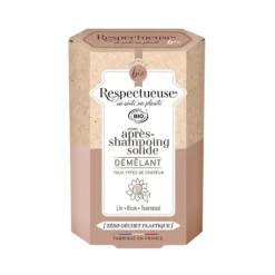 Après-shampooing solide démêlant bio Respectueuse - pain de 40g