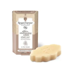 Après-shampooing solide démêlant bio Respectueuse - pain de 40g