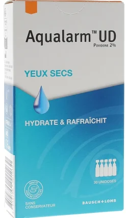 Aqualarm UD solution lubrifiante yeux secs - boîte de 30 unidoses