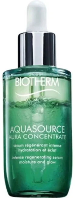 Aquasource Aura Concentrate Sérum régénérant intense hydratation et éclat Biotherm - flacon-pipette de 50 ml