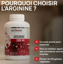 Arginine Kyowa 2000mg Eric Favre - pot de 120 gélules