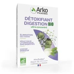 Arkofluides Artichaut Fenouil Bio Arkopharma - boîte de 20 ampoules
