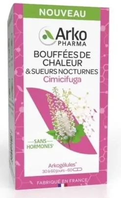 Arkogélules bouffées de chaleur Arkopharma - boîte de 60 gélules