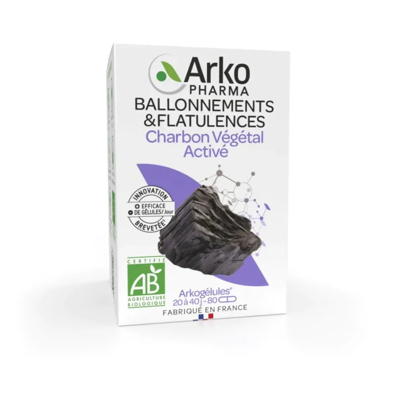 Arkogélules Charbon végétal bio Arkopharma