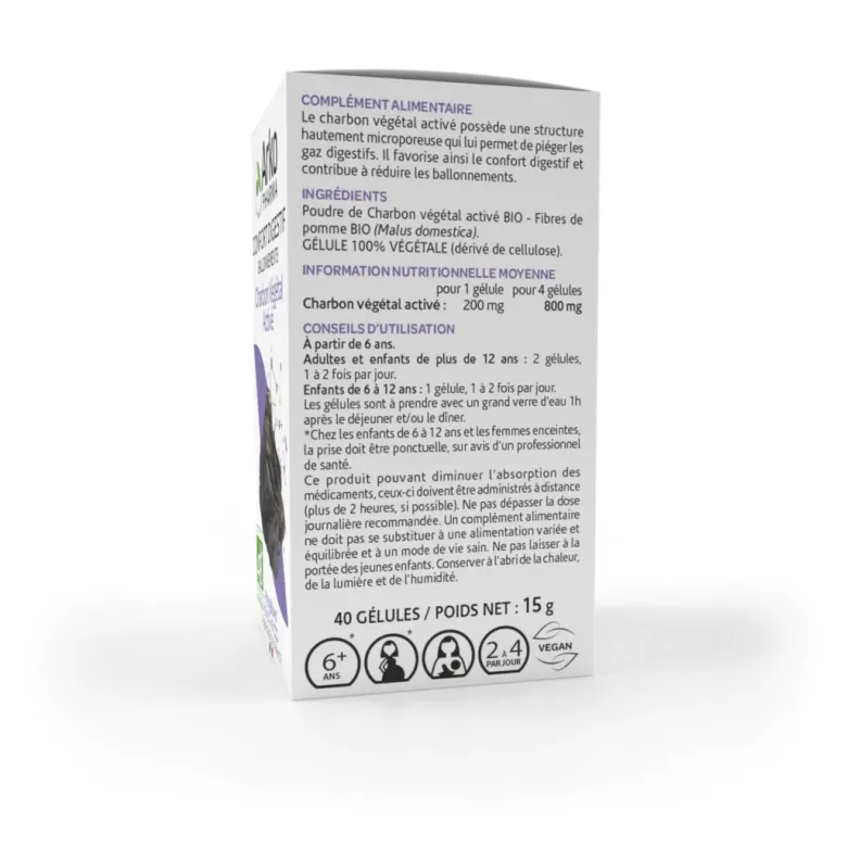 Arkogélules Charbon végétal bio Arkopharma