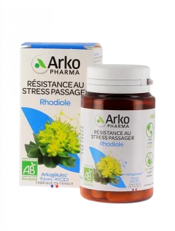 Arkogélules Rhodiole stress passager bio Arkopharma - boîte de 45 gélules