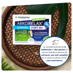 Arkorelax sommeil fort 8H Arkopharma - boite de 15 comprimés