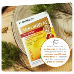 Arkoroyal Dynergie bio dynamisant & stimulant Arkopharma - boite de 20 ampoules