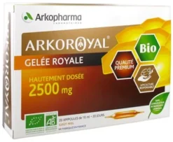 ArkoRoyal Gelée royale bio 2500mg Arkopharma - boîte de 20 ampoules