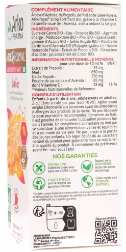 Arkoroyal sirop fortifiant junior bio Arkopharma - flacon de 140ml