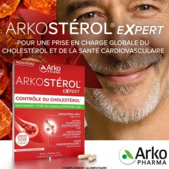 Arkostérol Expert contrôle du cholestérol Arkopharma - boîte de 30 gélules