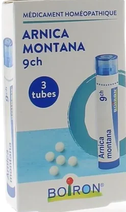 Arnica montana 9CH Boiron – granules, 3 tubes de 4 g