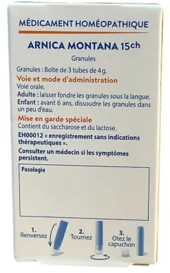 Arnica montana 15CH Boiron – 3 tubes de 4 g