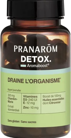 Aromaboost Détox Pranarôm - pot de 60 capsules
