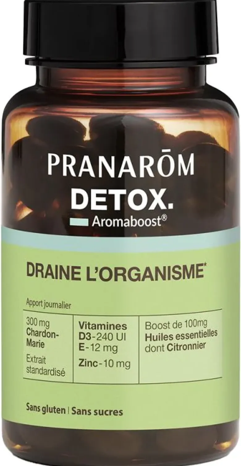 Aromaboost Détox Pranarôm - pot de 60 capsules